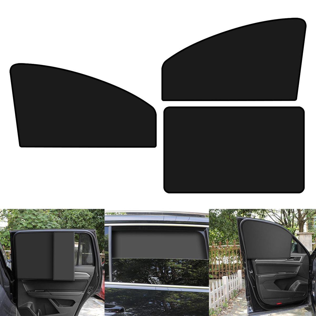 Universal Magnetic Car Window Sunshade Blocks Direct Sunlight Sun Shade Covers Automotive Curt WEF