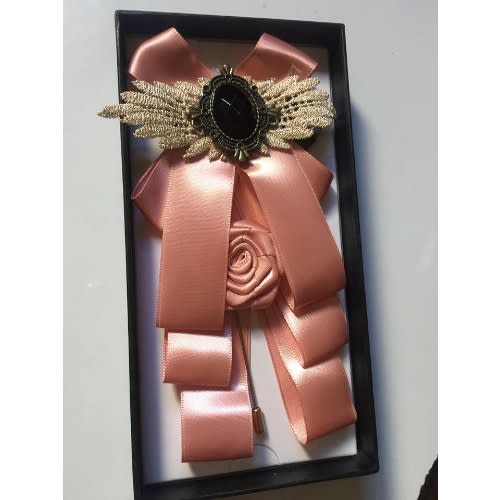 Luxury Men's Silk Bow Tie- Pink