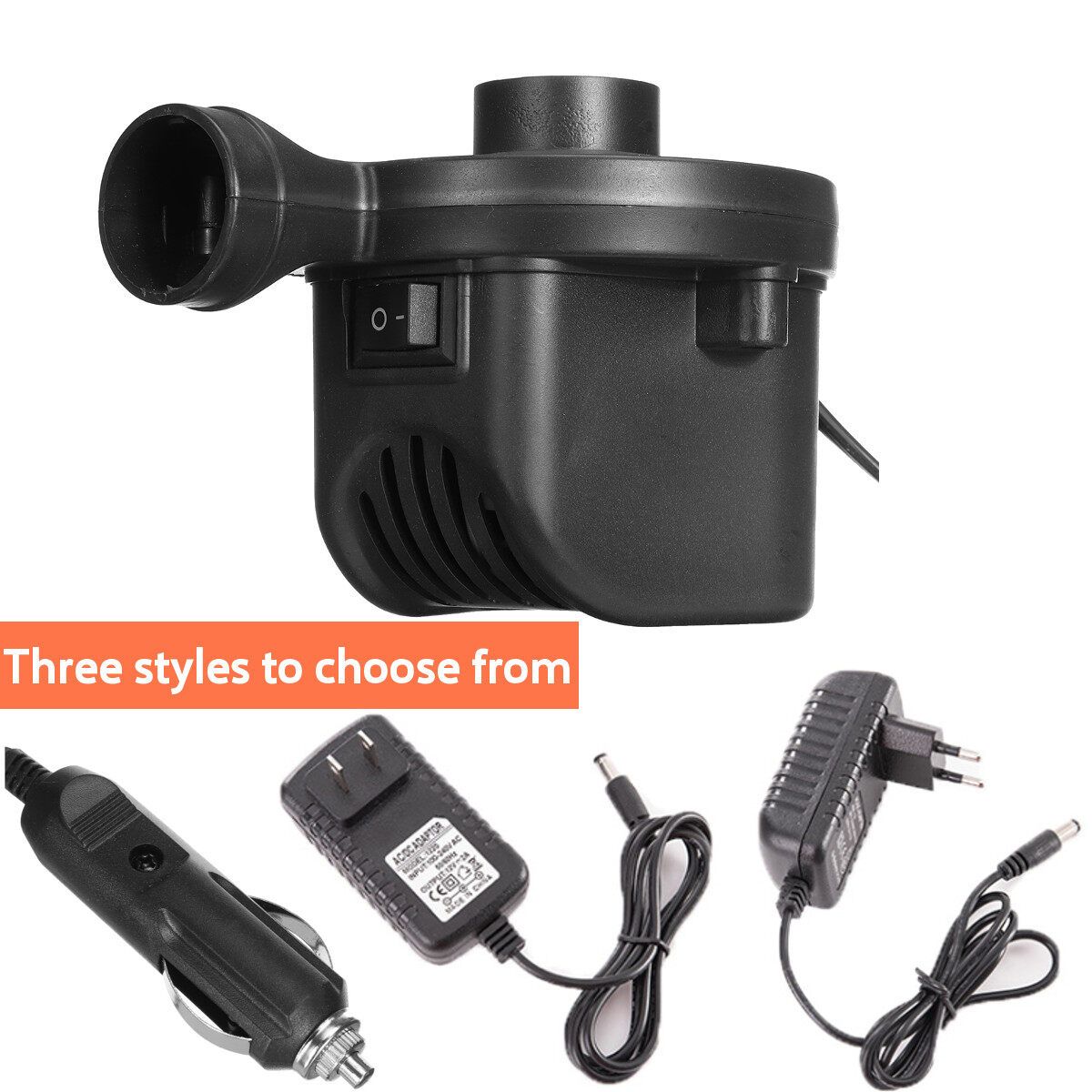 110V-240V 3 Nozzles Portable Air Pump Suit For Swimming Pool/Balloon/Inflatable Sofa Home Type