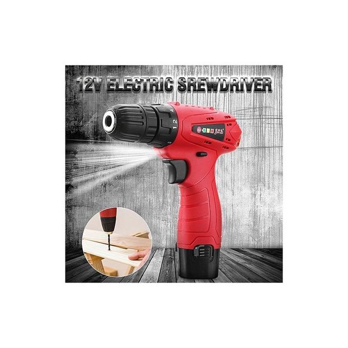 12V Cordless Rechargeable Drill Driver Screw Electric Screwdriver