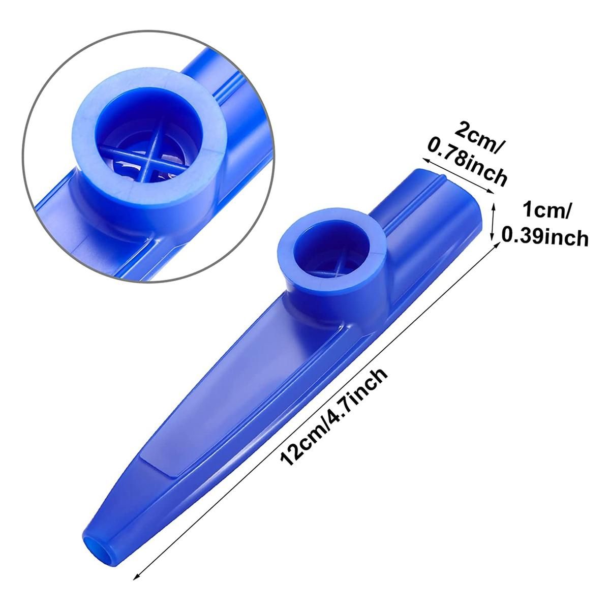 25 Pack Plastic Kazoos Musical Instruments with Kazoo Flute Diaphragms for Gift, Prize and Party Favors