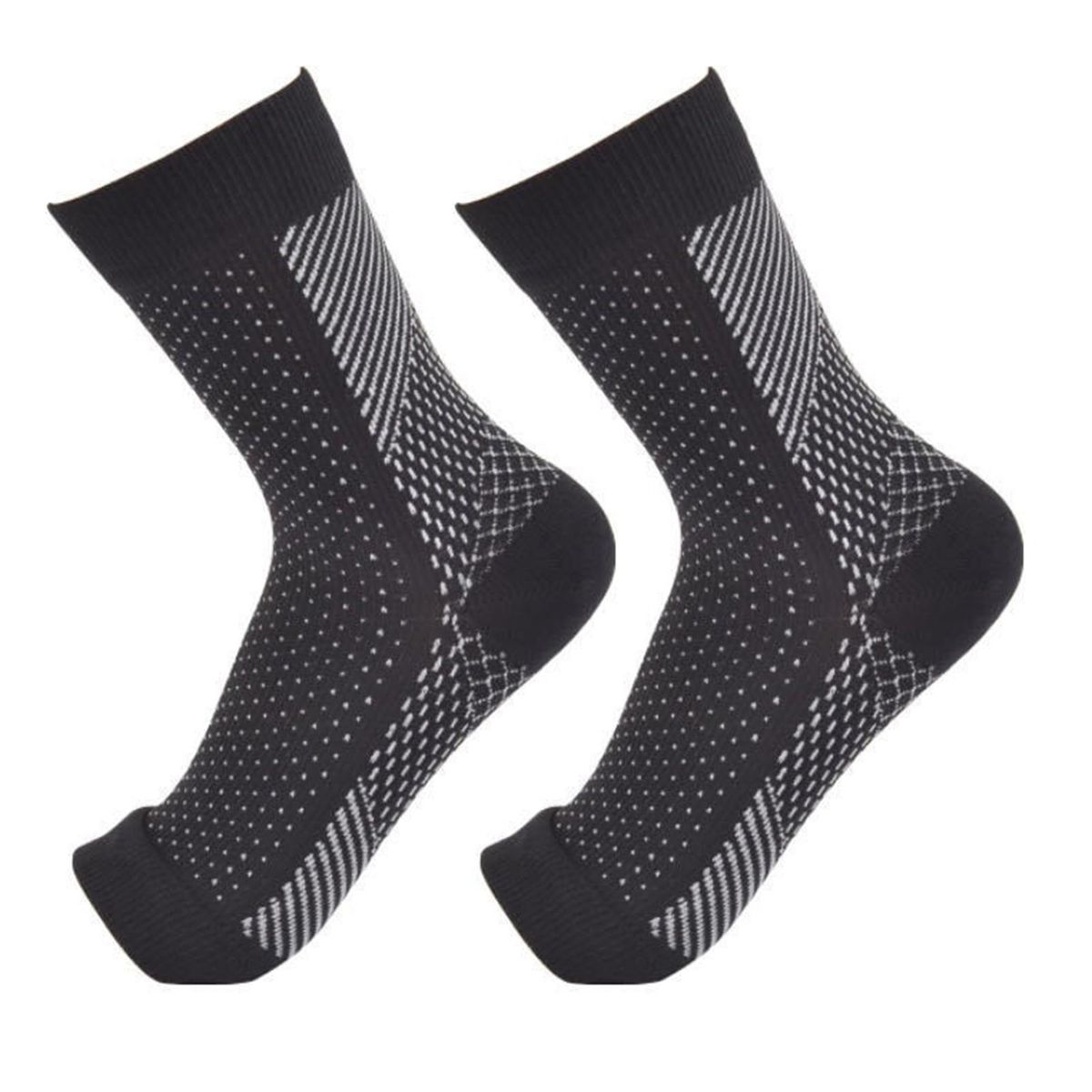 Unisex Socks Performance Toeless Compression Socks for Fitness Black