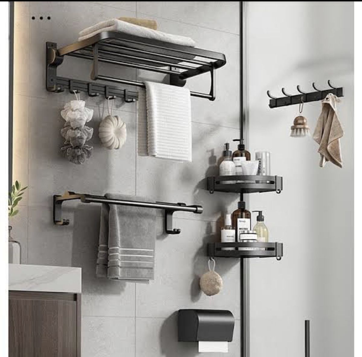 5 Set Bathroom Accessories