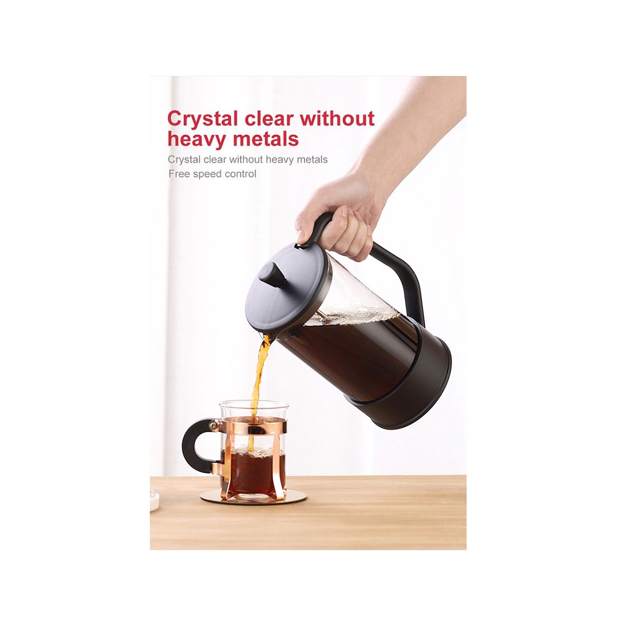 Simple Pressure Pot Coffee Brewing Pot French Filter Tea Brewer