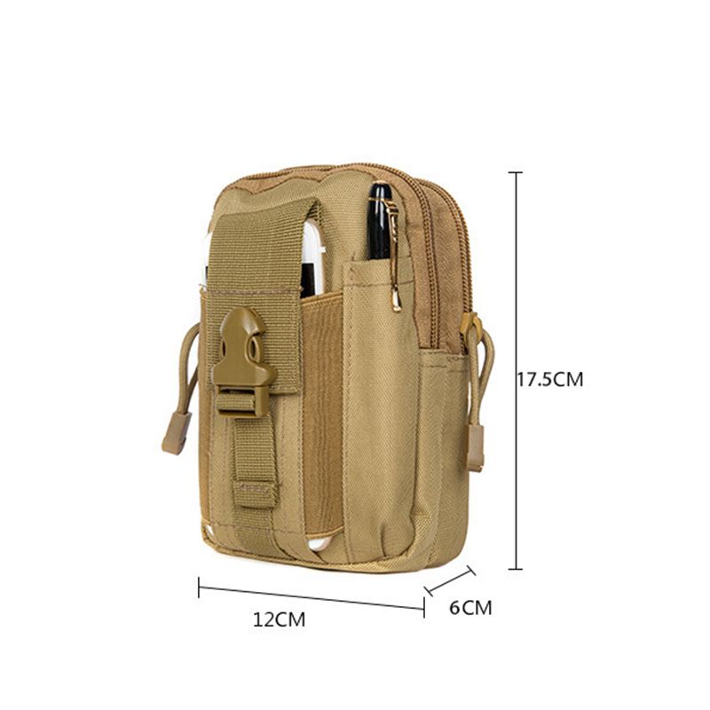 Outdoor Military Tactical Bag Waterproof Camping Waist Belt Bag Sports Army Backpack Wallet Pouch Phone Case For Travel Hiking(#Black Bag)