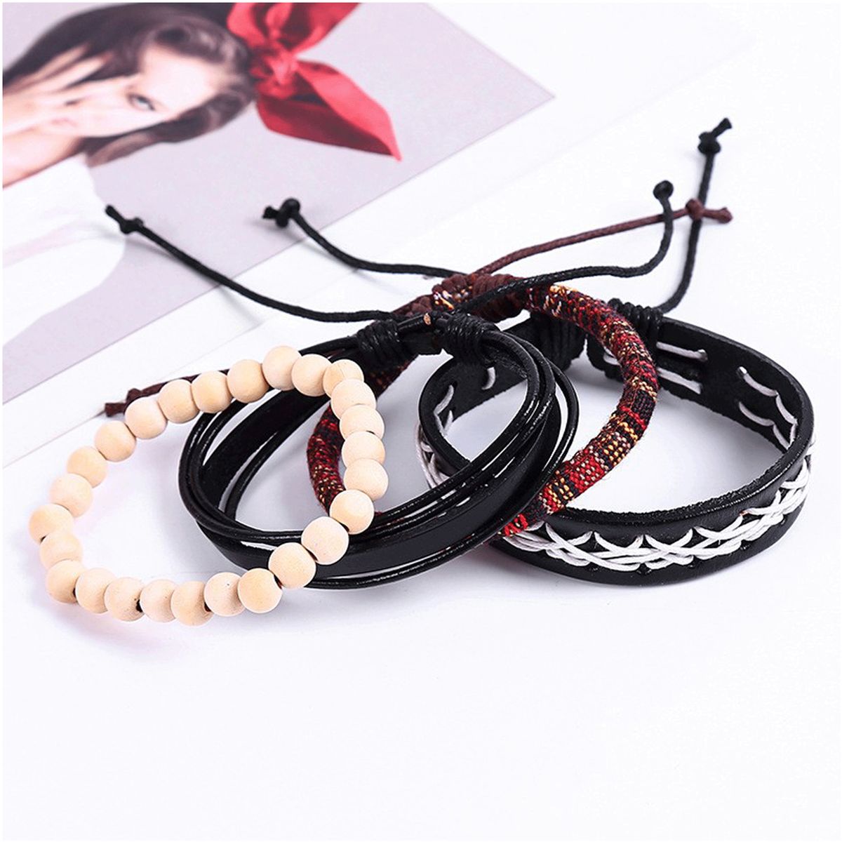 Handwoven Bracelet Set Of Four European And American Style Fashion Couples