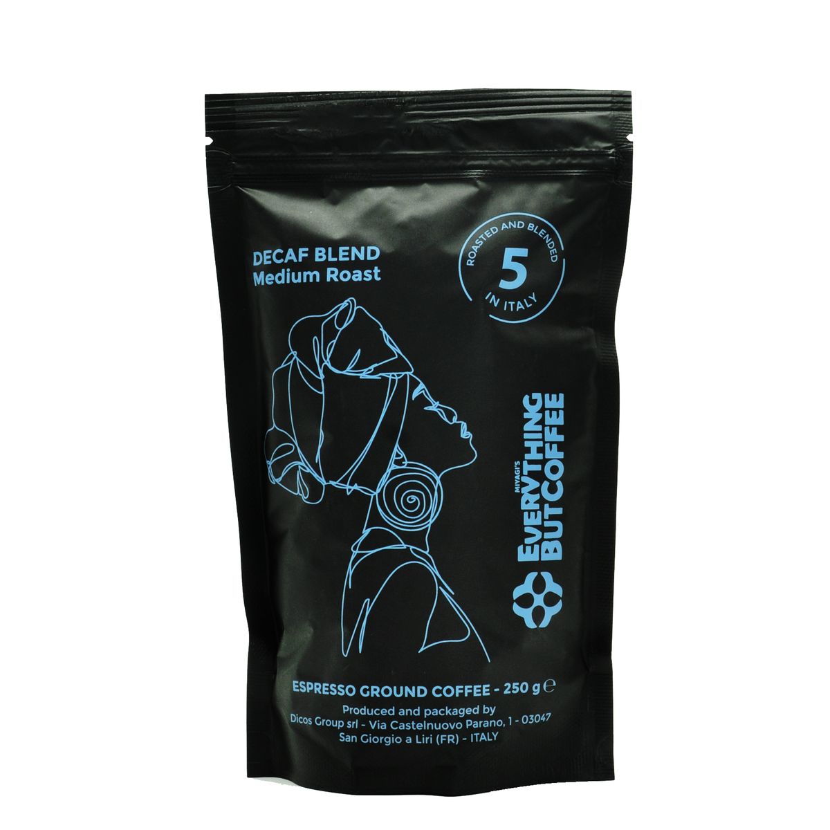 EBC BLUE Decaf 250g Ground Espresso Coffee