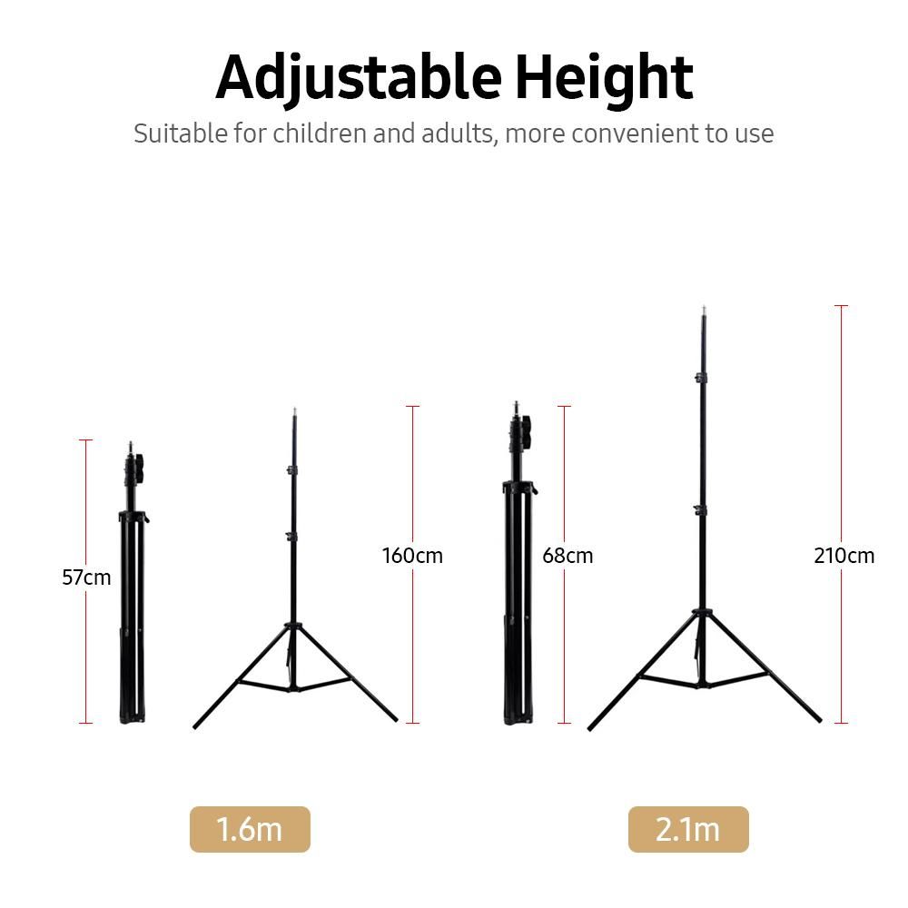 Non-contact Infrared Thermometer Tripod Adjustable Thermometer Bracket Metal Tripod with Standard 1/4 Interface 2.1m
