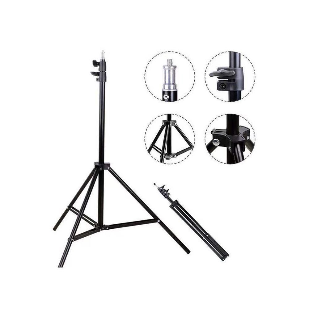 Non-contact Infrared Thermometer Tripod Adjustable Thermometer Bracket Metal Tripod with Standard 1/4 Interface 2.1m