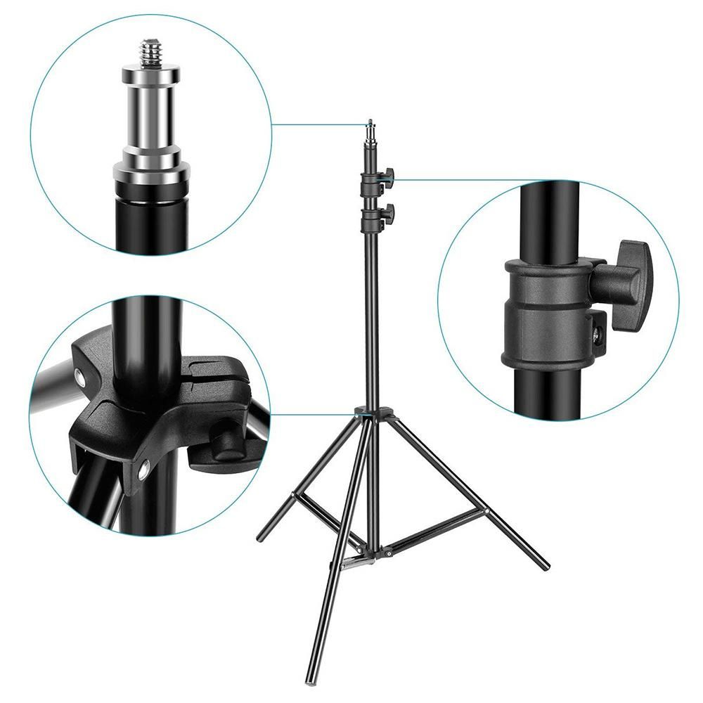 Non-contact Infrared Thermometer Tripod Adjustable Thermometer Bracket Metal Tripod with Standard 1/4 Interface 2.1m