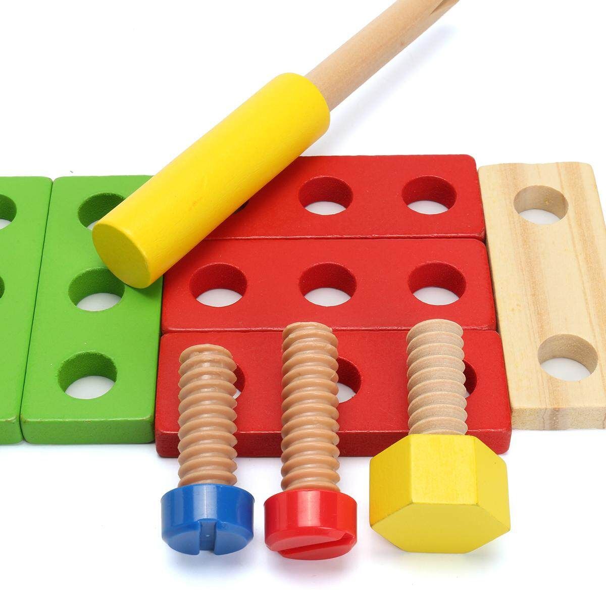 Kids Toy Tool Box Play Kit Set DIY Educational Role Play Wooden Storage Box