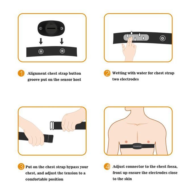 MOVER Bluetooth4.0 ANT + Heart Rate Sensor Compatible Computer Running Bike Heart Rate Monitor(#Magene MOVER)