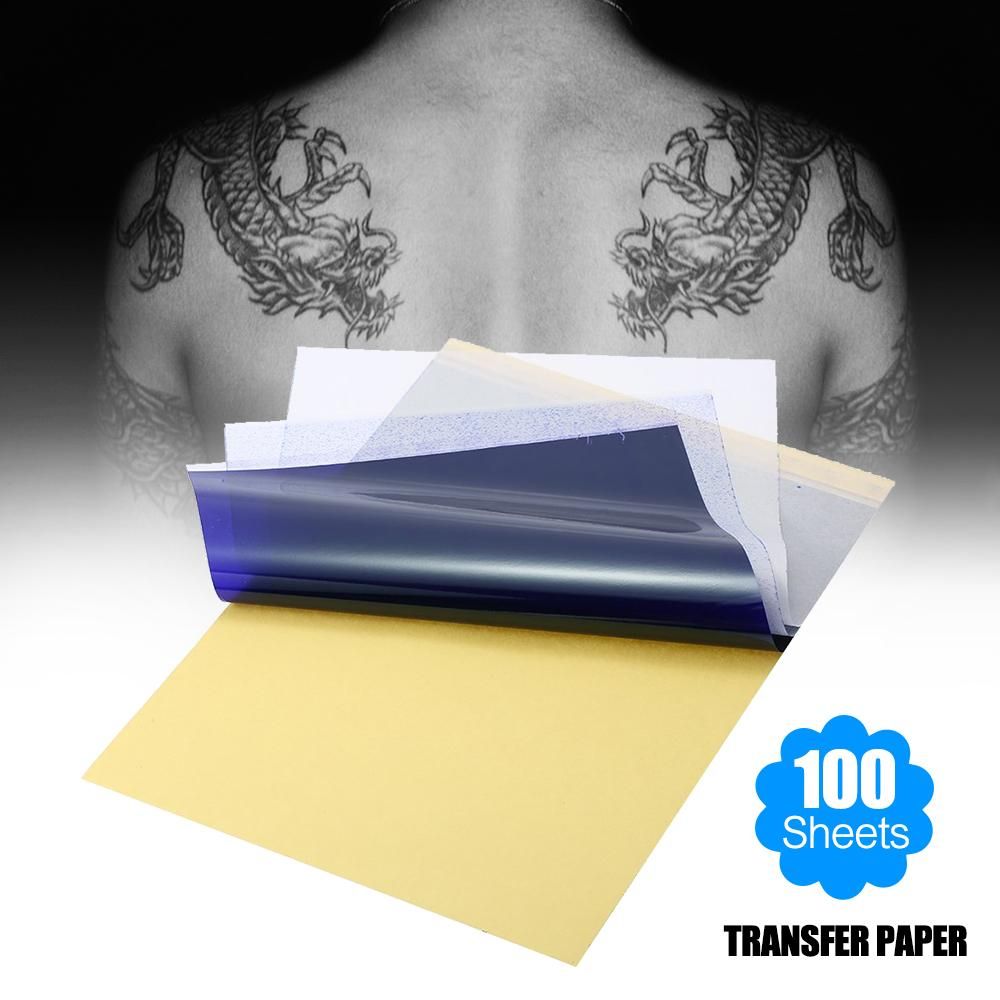 Tattoo Transfer Paper 100 Sheets Tattoo Stencil Paper Thermal Stencil Paper for Skin A4 Size