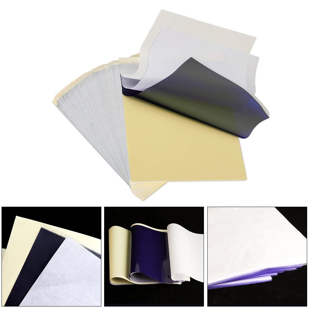 Tattoo Transfer Paper 100 Sheets Tattoo Stencil Paper Thermal Stencil Paper for Skin A4 Size
