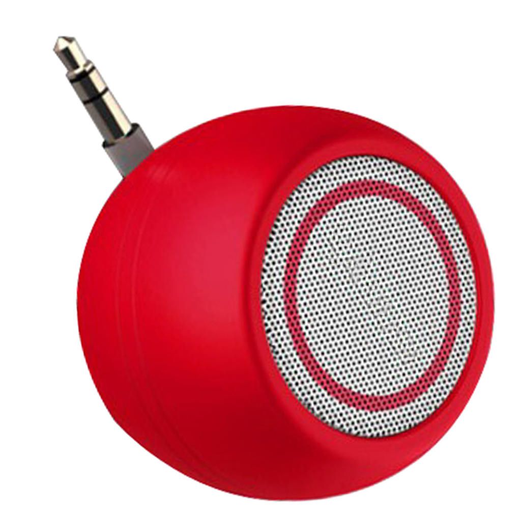 Mini Speaker 3.5mm Jack AUX Music Audio Player For Phone Notebook Red