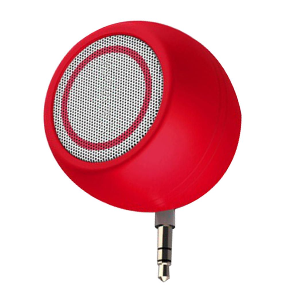 Mini Speaker 3.5mm Jack AUX Music Audio Player For Phone Notebook Red