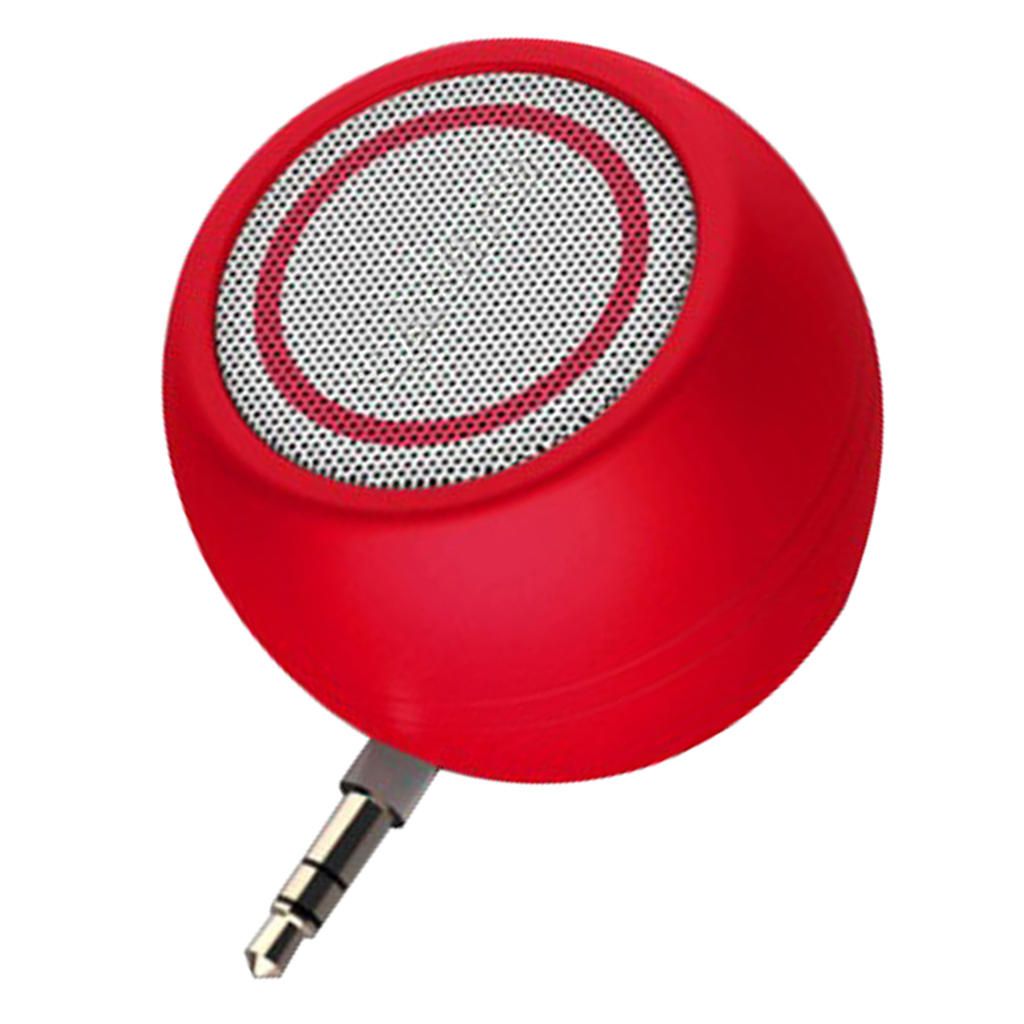 Mini Speaker 3.5mm Jack AUX Music Audio Player For Phone Notebook Red