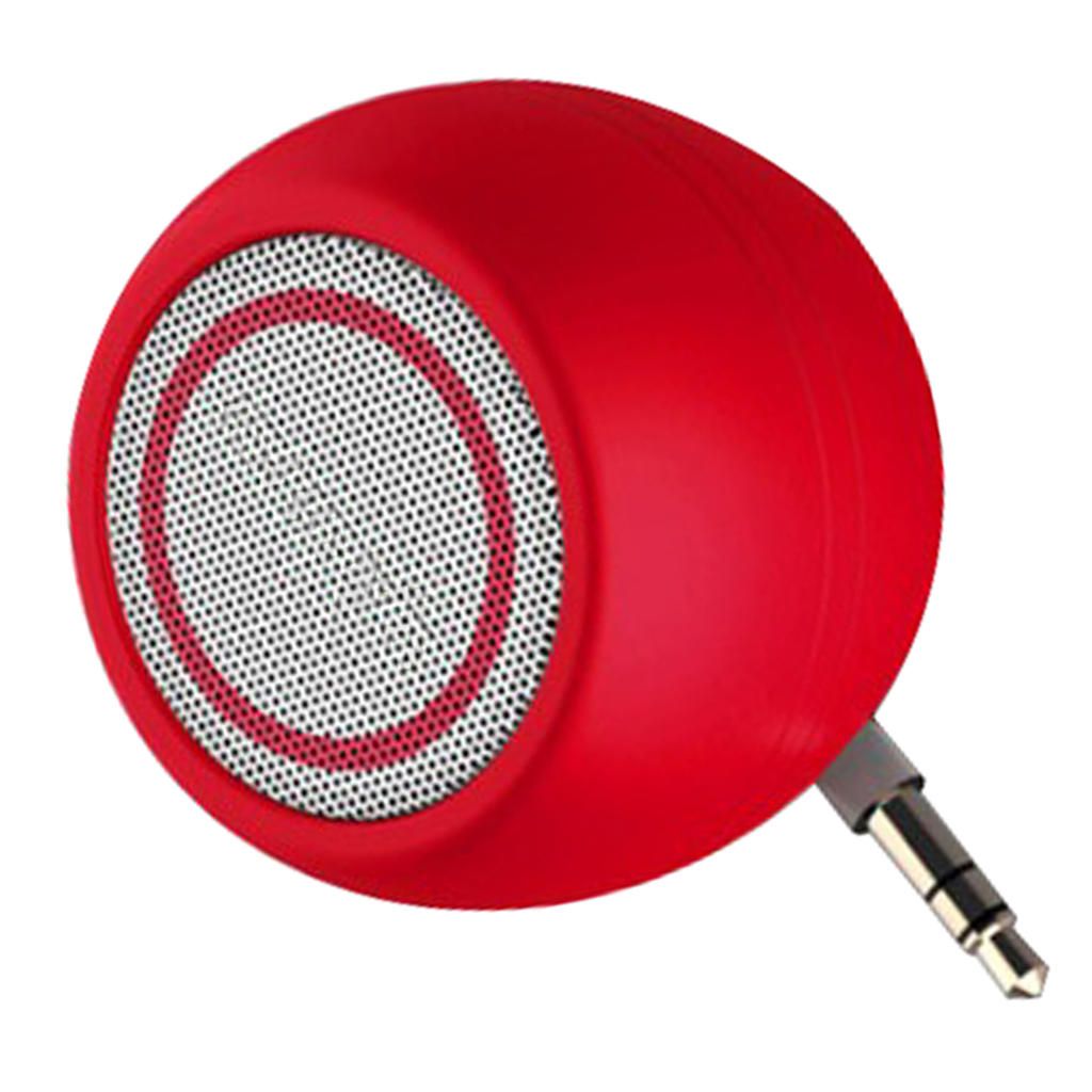 Mini Speaker 3.5mm Jack AUX Music Audio Player For Phone Notebook Red