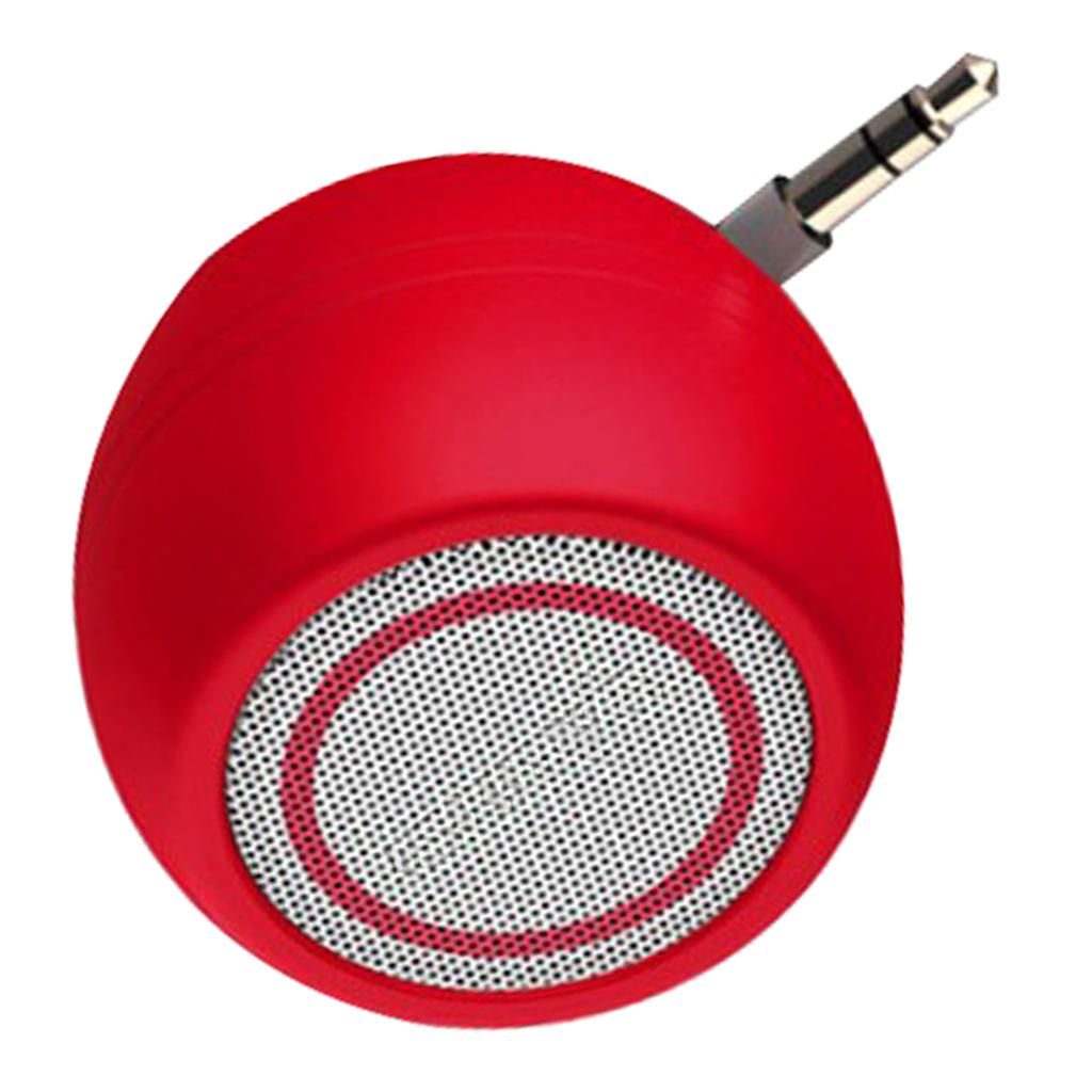 Mini Speaker 3.5mm Jack AUX Music Audio Player For Phone Notebook Red