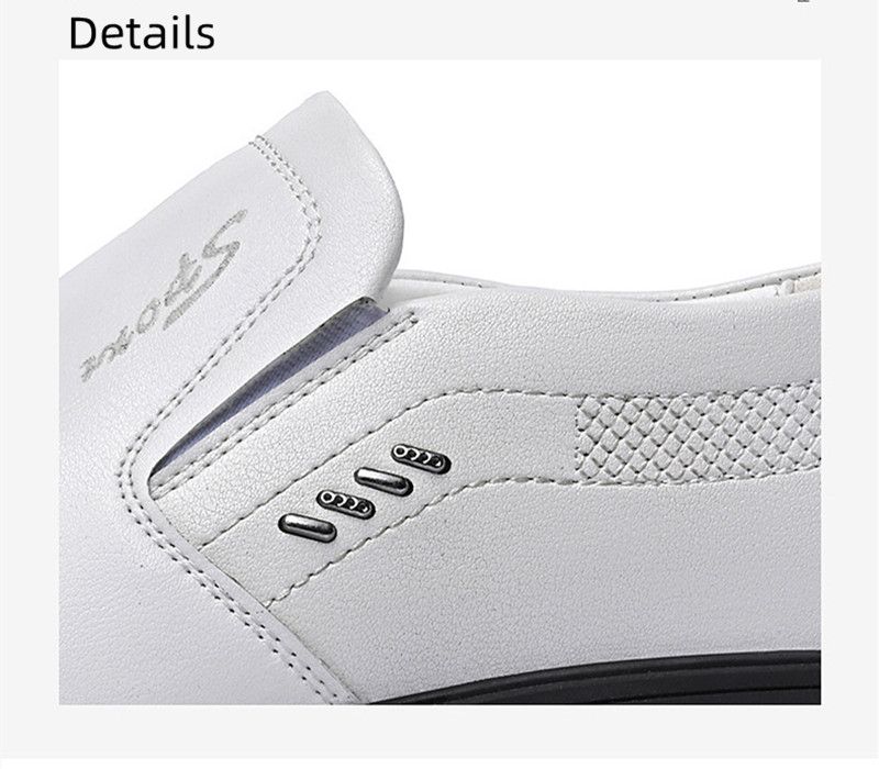 Men's Casual Oxfords Pu Leather Loafers Brogues Shoes Wedding White