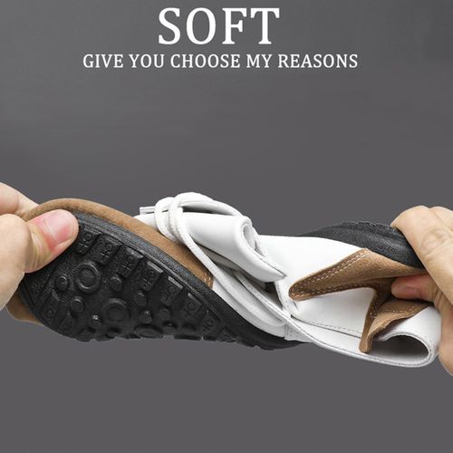 Men's Casual Work Leather Shoes - White