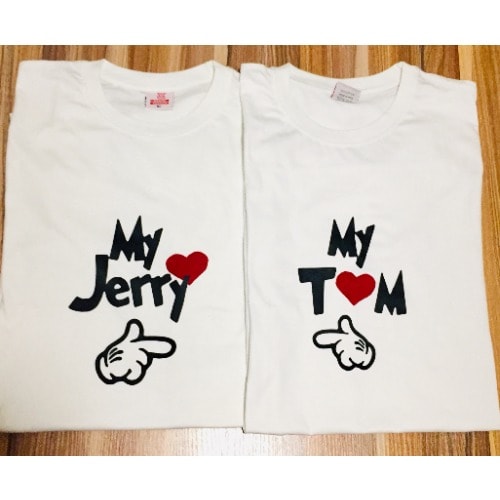 My Tom, My Jerry Couples T - Shirt - White