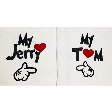 My Tom, My Jerry Couples T - Shirt - White