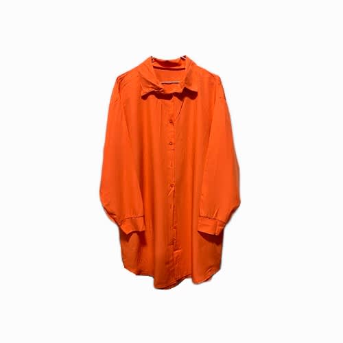 Shirt Dress With Mini Jacket= Orange