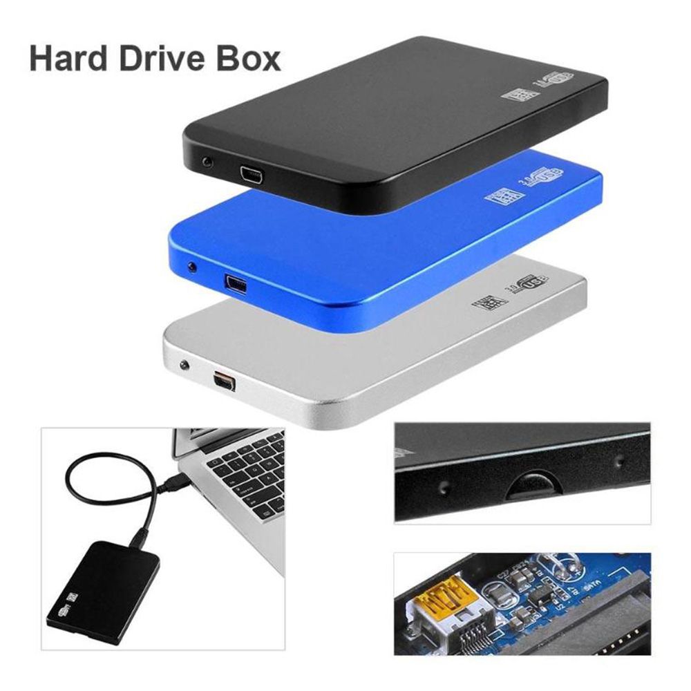 2.5in USB3.0 SATA SSD HDD Hard Drive Box 5Gbps 3TB USB3.0