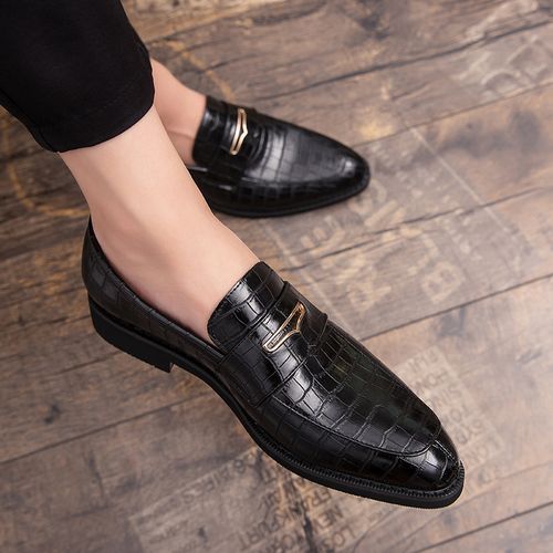Men Business Shoes Pointed Leather Shoes Big Size Wedding Party Footwear Vintage Male Shoes