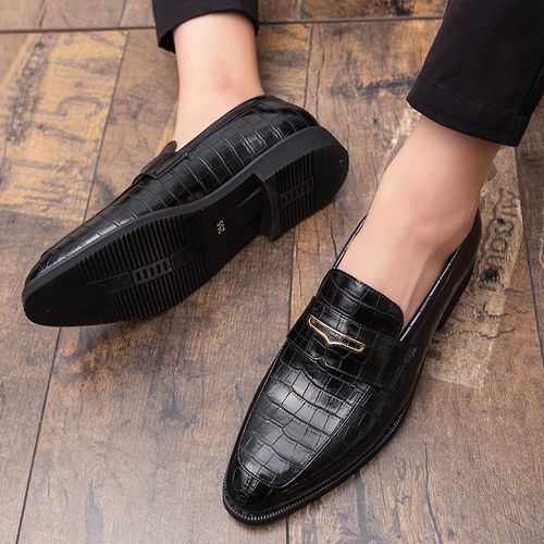 Men Business Shoes Pointed Leather Shoes Big Size Wedding Party Footwear Vintage Male Shoes