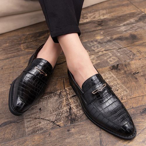Men Business Shoes Pointed Leather Shoes Big Size Wedding Party Footwear Vintage Male Shoes