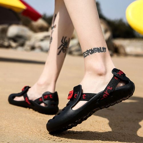 Sport Sandals For Male Lightweight Beach Shoes Black