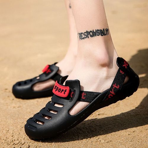 Sport Sandals For Male Lightweight Beach Shoes Black