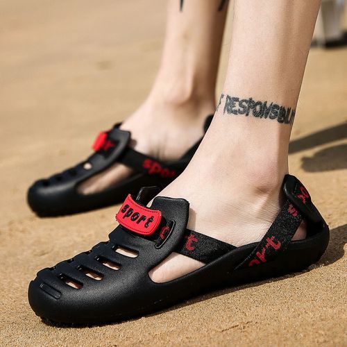 Sport Sandals For Male Lightweight Beach Shoes Black