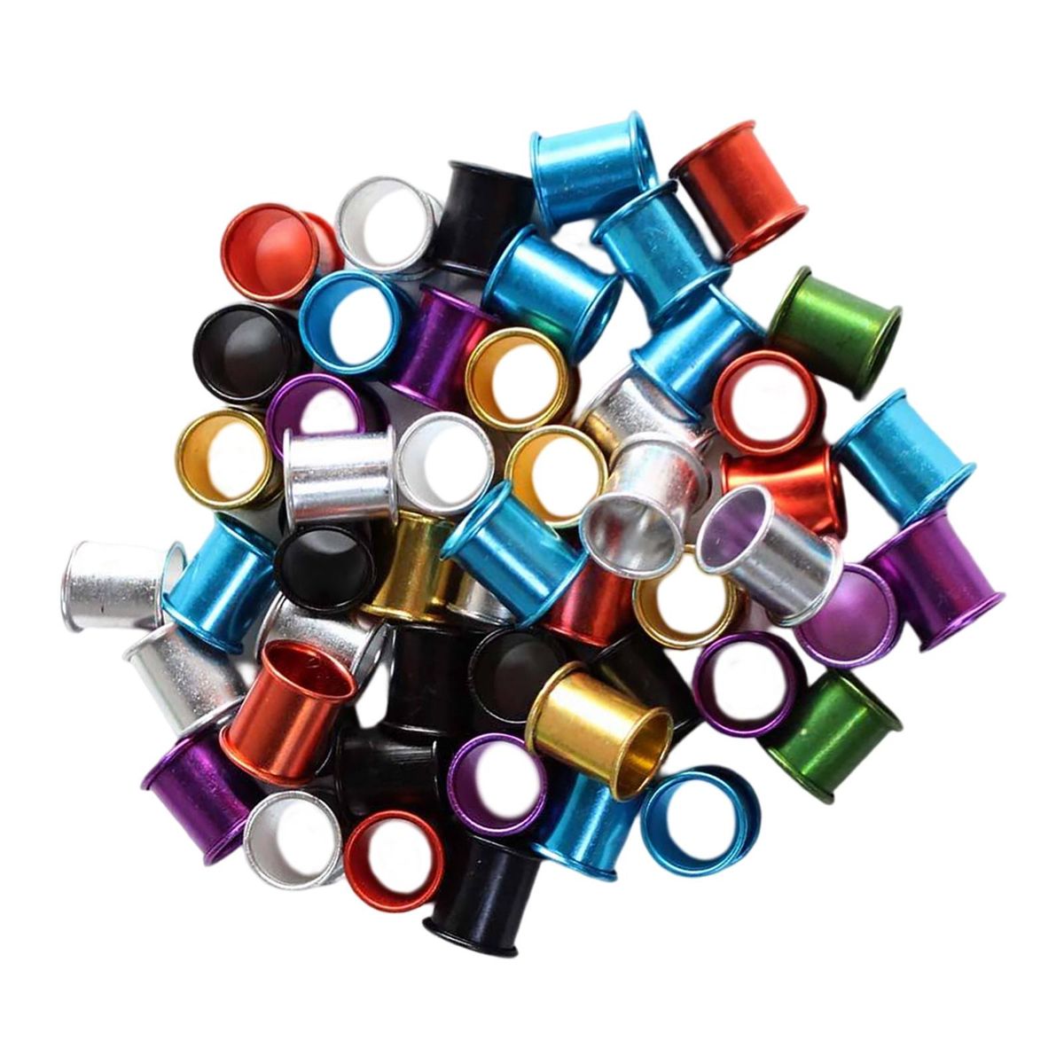 100Pcs 8mm Pigeon Foot Rings Dove Leg Bands Identification Multicolor