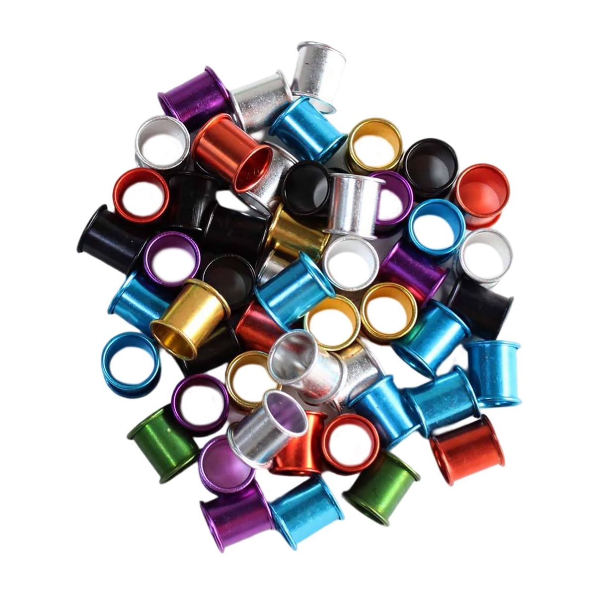 100Pcs 8mm Pigeon Foot Rings Dove Leg Bands Identification Multicolor
