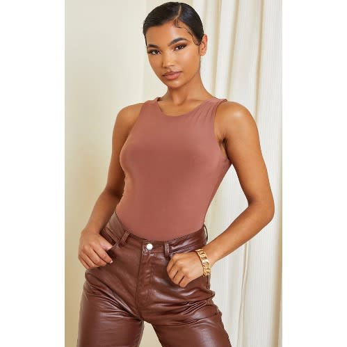 Sleeveless Bodysuit - Brown