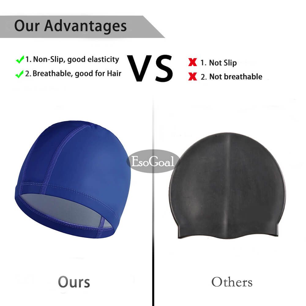 EsoGoal Nylon High Elasticity Swim Caps For Adults