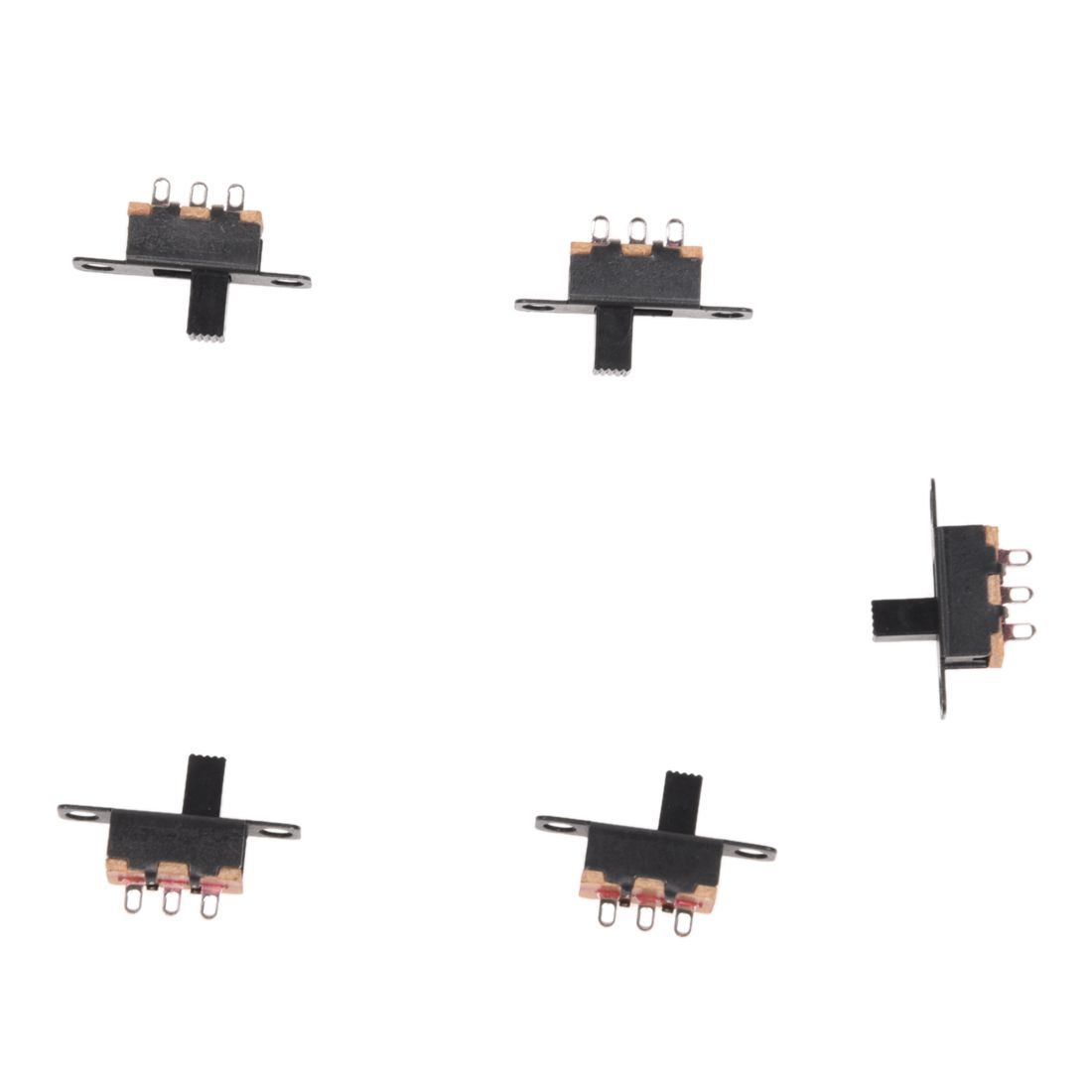 5 Pcs 50V 0.5A 3 Pin 2 Position On/OFF 1P2T SPDT Slide