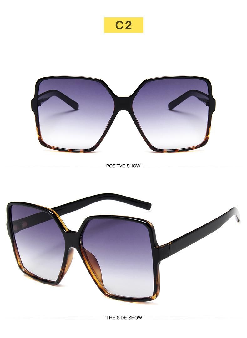 Oversize Sunglasses Gradient Plastic Brand Designer
