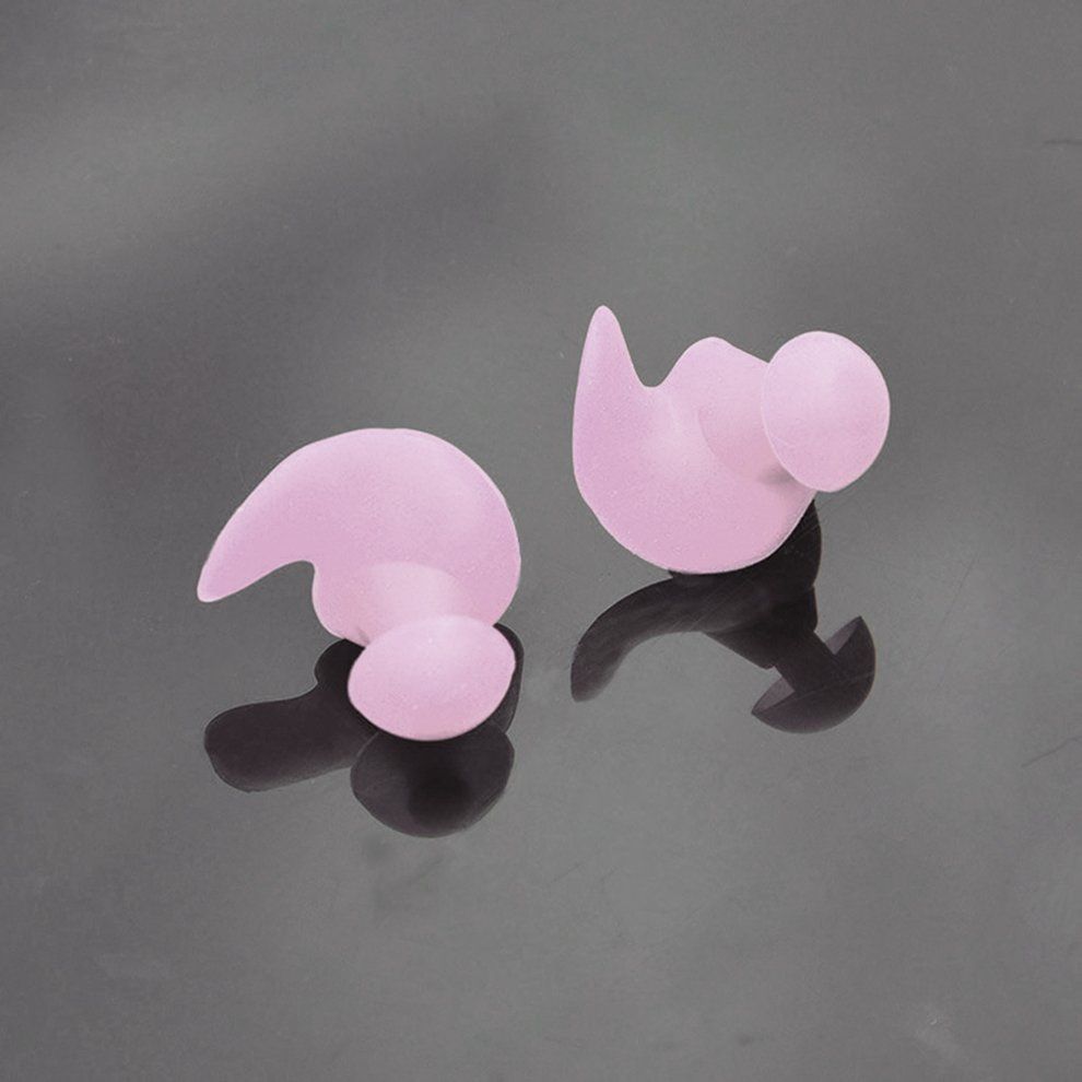 1 Pair Waterproof Swimming Professional Sili One Swim Earplugs Soft Ear Plug-pink