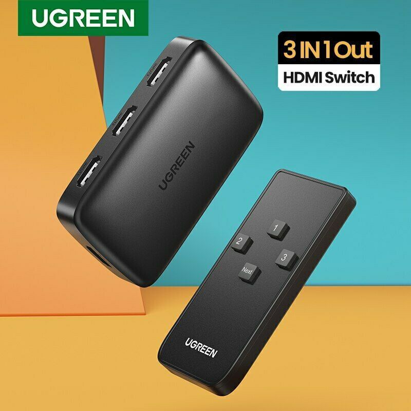 3 In 1 Out 4K HDMI Switcher Splitter With Remote Control