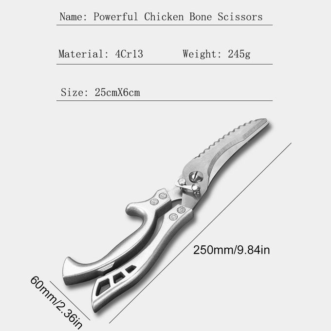 Hi Ken Bone S Issors  Hi Ken Du K Fish  Utter Shears  Ooking S Issors  -silver-25.5*6cm