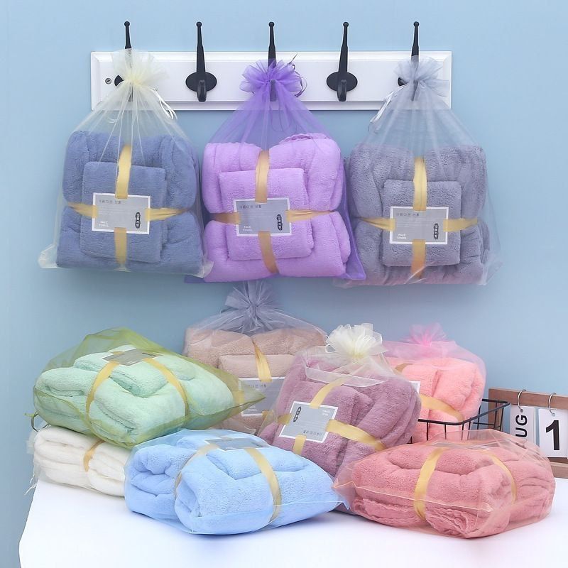 Coral Fleece Towel Set For Mother And Child