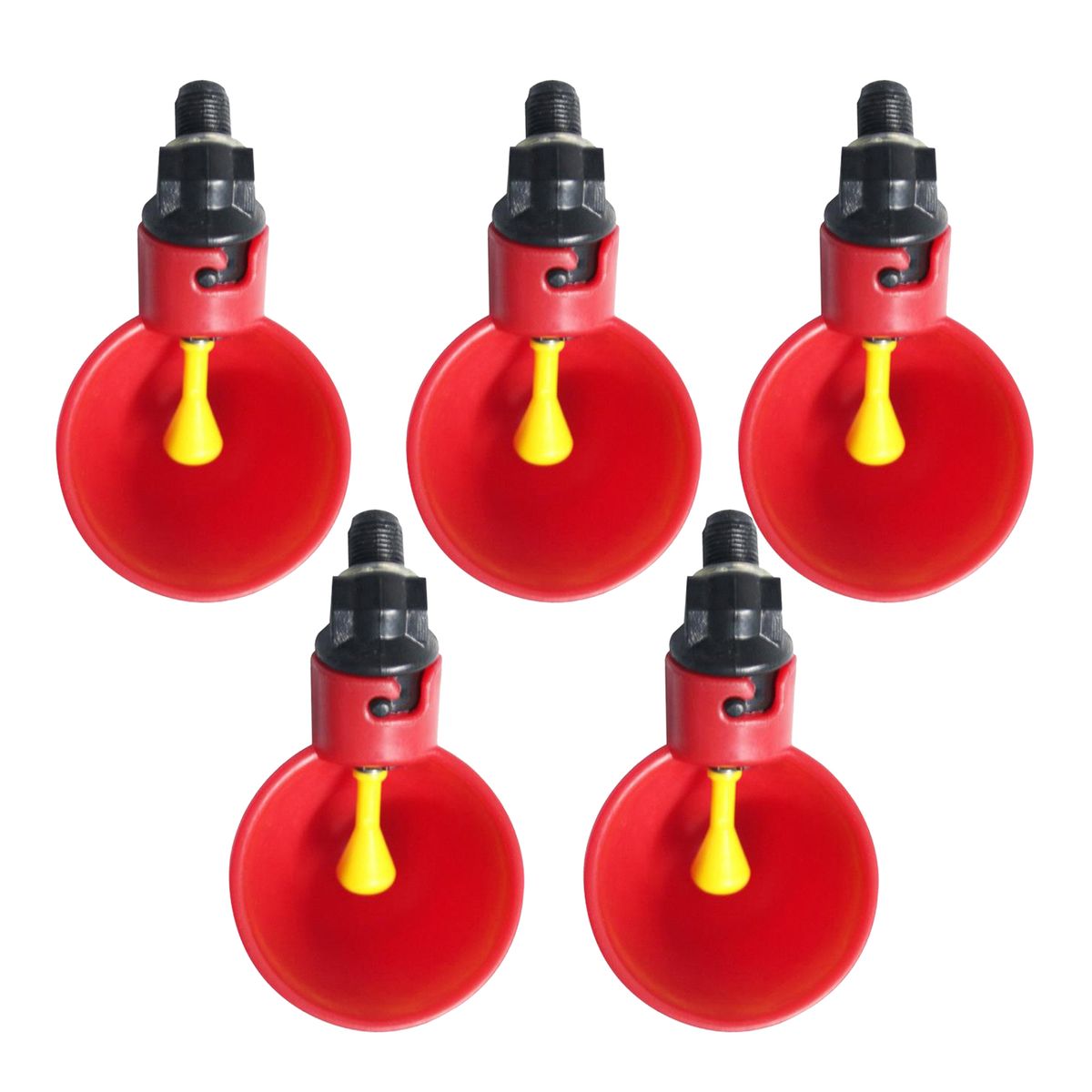 5Pcs Automatic Birds Coop Poultry Drinker Drinking Cups Chicken Water
