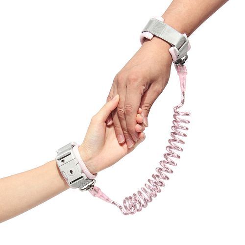 Adjustable Kids Safety Harness Child Wrist Leash Anti-lost Link Children Belt Walking Assistant Baby Walker Wristband Pink Reflective 1.5m