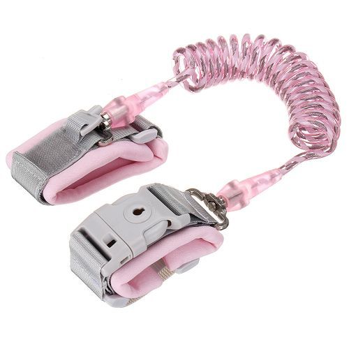 Adjustable Kids Safety Harness Child Wrist Leash Anti-lost Link Children Belt Walking Assistant Baby Walker Wristband Pink Reflective 1.5m