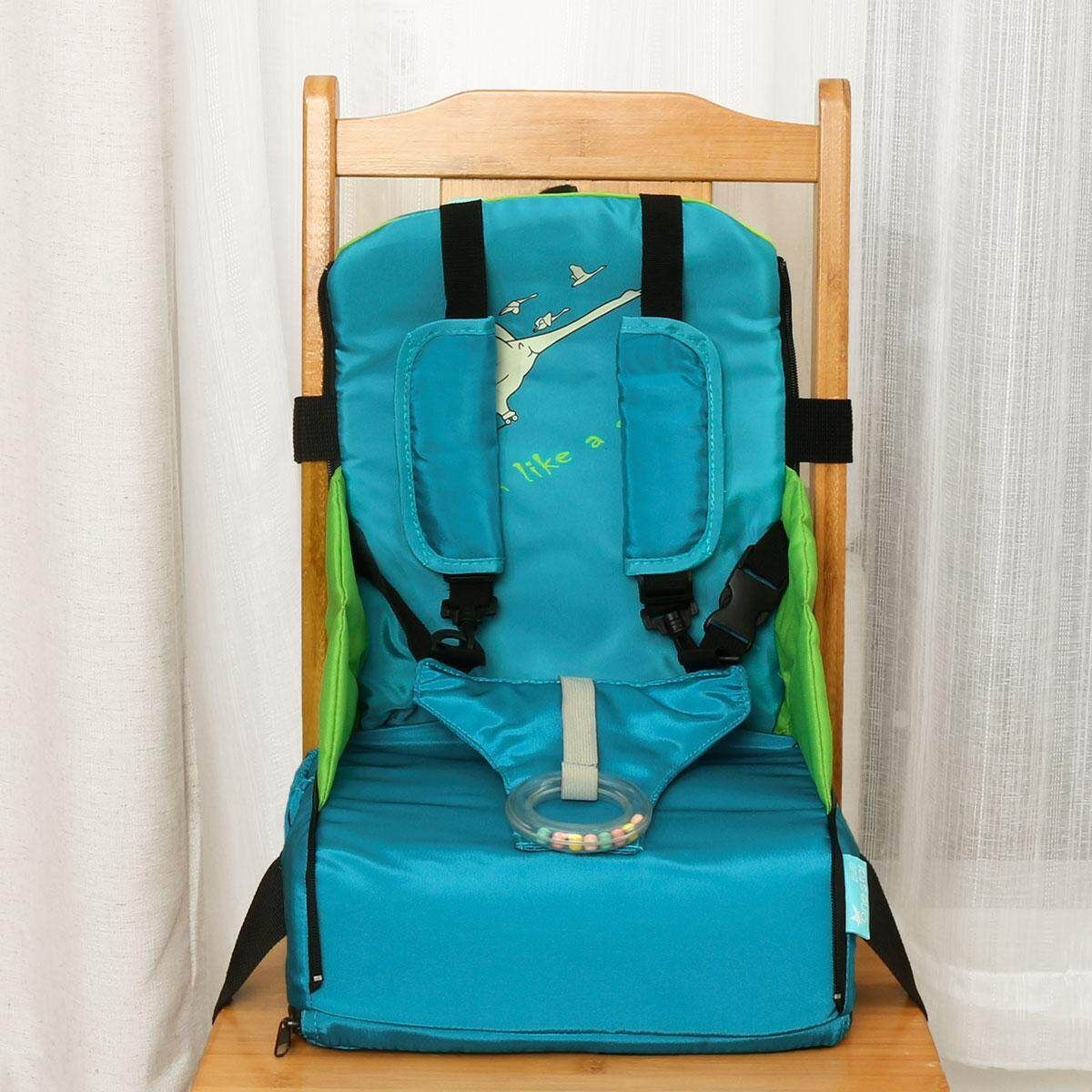 Children Portable Booster Seats Baby Feeding High Chair Stool Infant Feeding Pink/ Blue/ Gray Blue