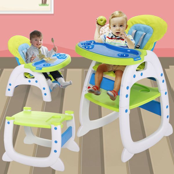 Baby 3 In 1 Convertible High Chair 2 Seat
